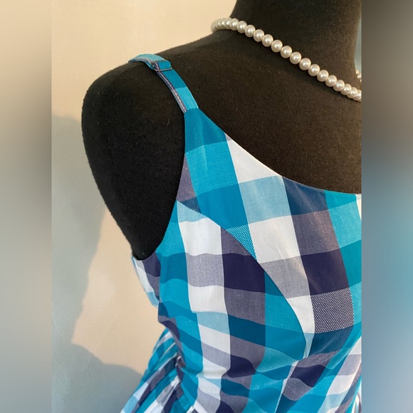 😍 TATYANA PLAID SWING RETRO PINUP PICNIC SUMMER SWING DRESS - Picture 8 of 10